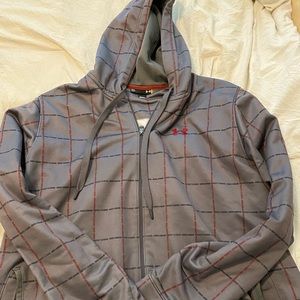 Under Armour plaid full zip hoodie 3XL Gray